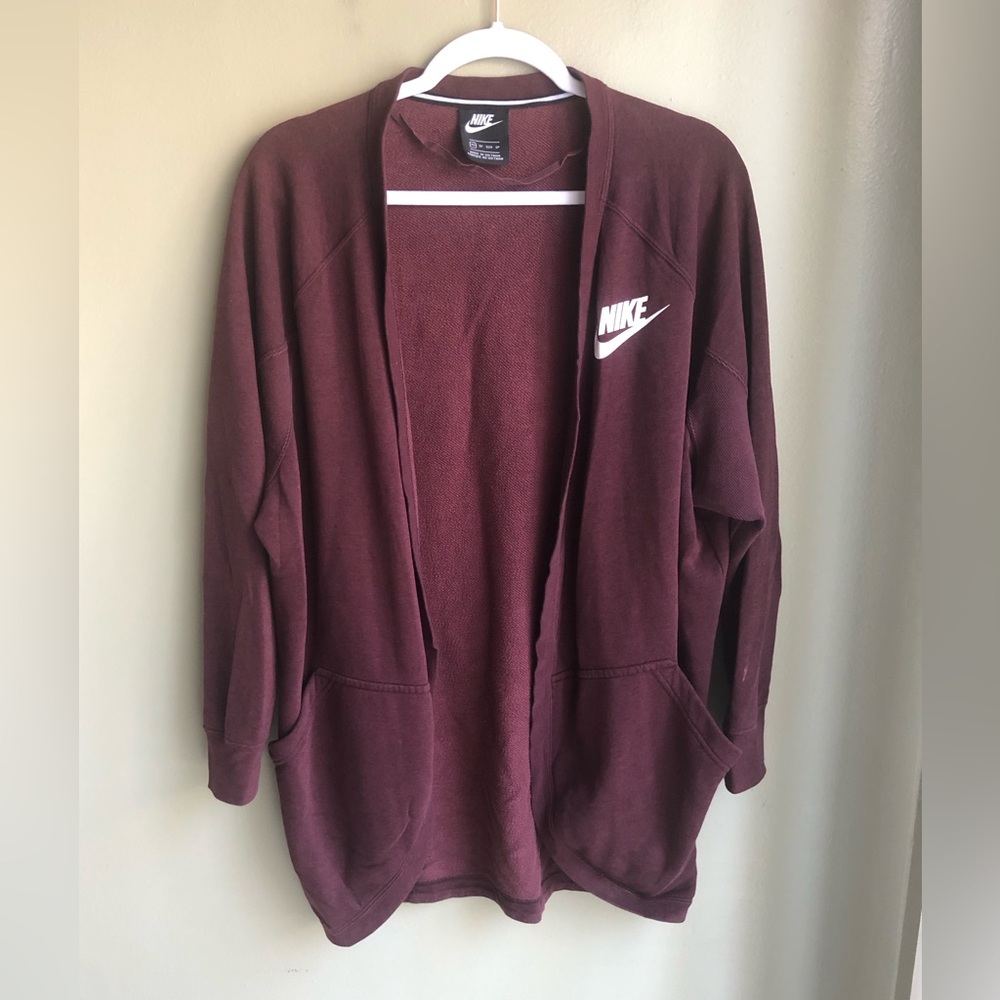 Nike Women's Rally Top Rib Modern Cardigan Oversize Size: XS